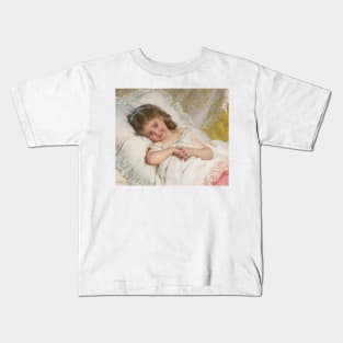 Girl Resting by Emile Munier Kids T-Shirt